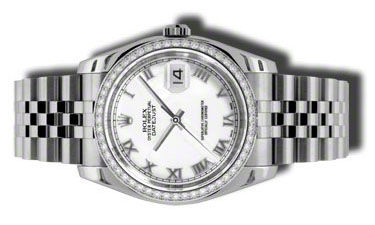 116244 White Roman Jubilee Bracelet Rolex Datejust 36