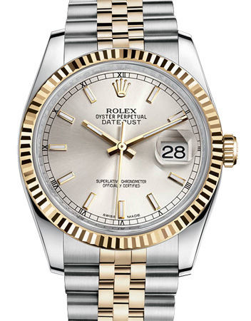 116233 silver index dial Jubilee Rolex Datejust 36