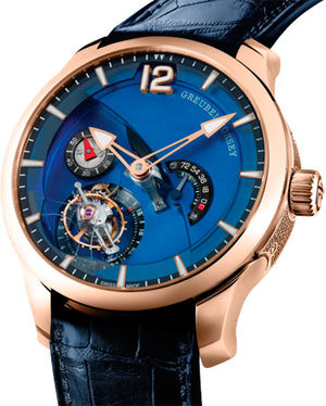 GF01c 5N red gold Mvt blue oxidized titanium Greubel Forsey Tourbillon 24 Secondes