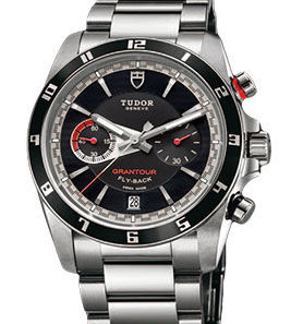 20550N black dial steel bracelet Tudor Grantour