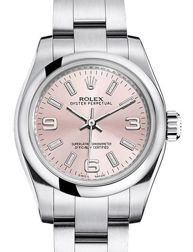 176200 pink dial Rolex Oyster Perpetual