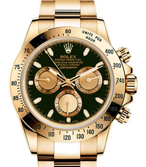 116528 black dial with champagne subdials Rolex Cosmograph Daytona