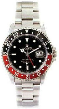 16710blkred Rolex GMT-Master II
