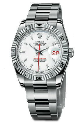 116264 white dial oyster Rolex Datejust 36 Turn-O-Graph