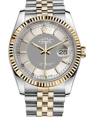 116233 steel silver dial stick Rolex Datejust 36