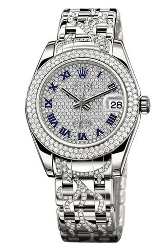 81339 Diamond-paved dial diamond bracelet Rolex Pearlmaster