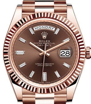 228235 chocolate diamond Rolex Day-Date 40