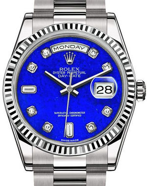 118239 Lapis Lazuli set with diamonds Rolex Day-Date 36