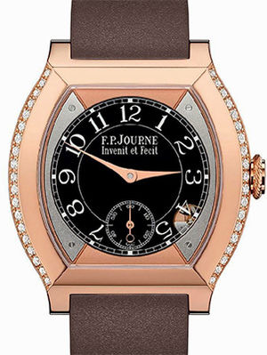Red Gold 5N set with diamonds chocolate F.P.Journe Elegante