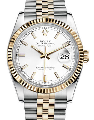 116233 white index dial Jubilee Rolex Datejust 36