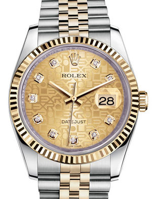 116233 champagne jubilee diamond dial Jubilee Rolex Datejust 36