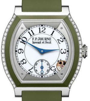 Titanium set with diamonds green khaki F.P.Journe Elegante