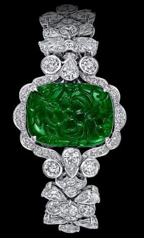 Diamond&Carved Emerald GRAFF High jewellery watches