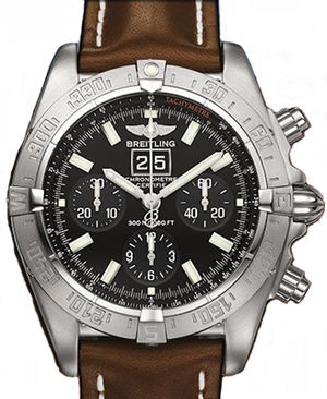 A44359.BLACK.INDEX.CALF.BA Breitling Chronomat 41