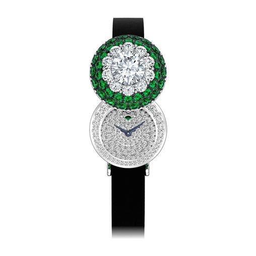 Halo secret watch Emerald&Diamond GRAFF High jewellery watches