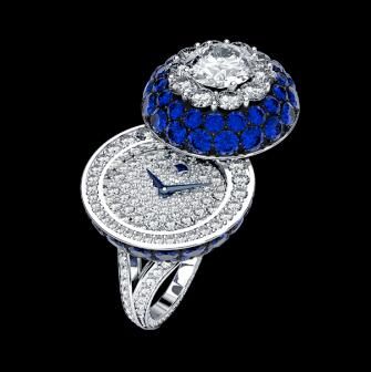 Halo Secret Ring Watch Sapphire&Diamond GRAFF High jewellery watches