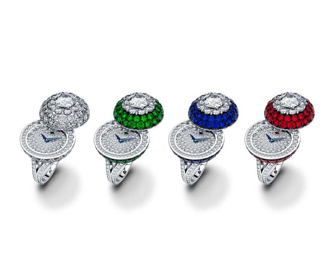 Halo Secret Ring Watch Ruby&Diamond GRAFF High jewellery watches