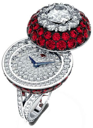 Halo Secret Ring Watch Ruby&Diamond GRAFF High jewellery watches