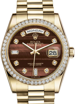 118348 Bulls eye set with diamonds Rolex Day-Date 36