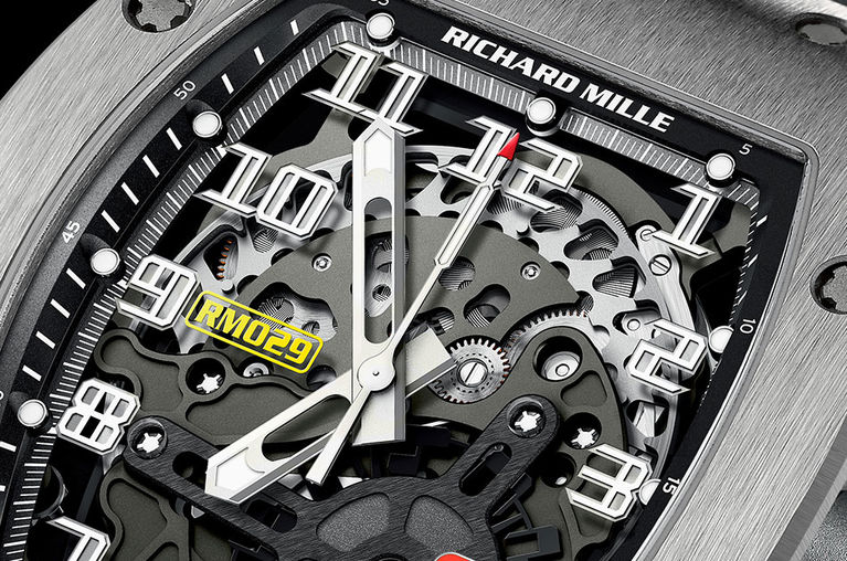 RM 029 Titanium Automatic with Oversize Date Richard Mille Mens collectoin RM 001-050