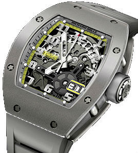 RM 029 All Grey Boutique Edition ‘Yellow Flash’ Richard Mille Mens collectoin RM 001-050