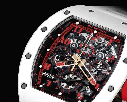 RM 011 Flyback Chronograph White Demon Richard Mille Mens collectoin RM 001-050
