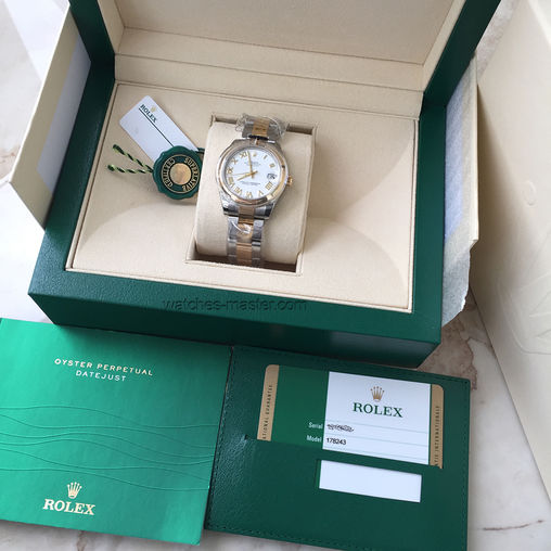 178243 white Roman dial Oyster Rolex Datejust 31