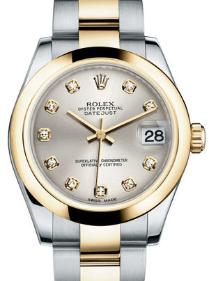 178243 Silver diamonds dial Oyster Rolex Datejust 31