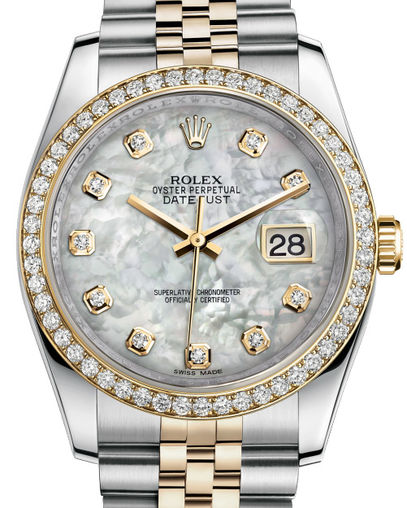 116243 mother of pearl diamond dial Jubilee Rolex Datejust 36