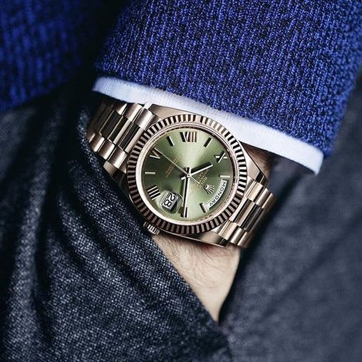 228235 Olive green Rolex Day-Date 40