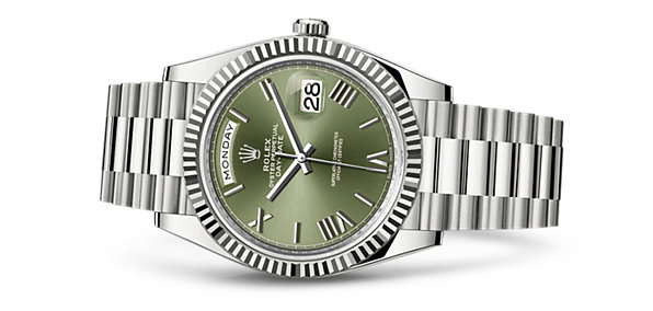 228239 Olive green dial Rolex Day-Date 40