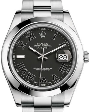 116300 Black Romain dial Rolex Datejust 41