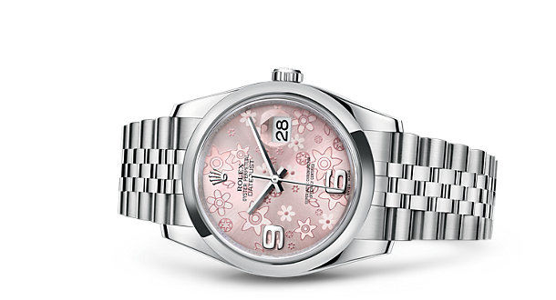 116200 Pink floral motif Jubilee Bracelet Rolex Datejust 36