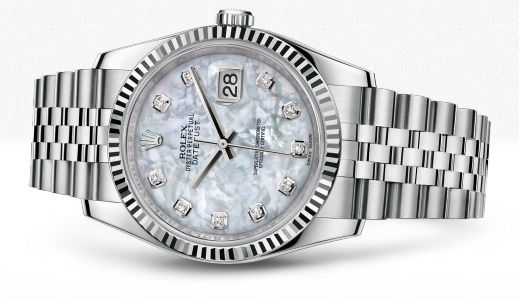 116234 White mother-of-pearl diamonds Jubliee Rolex Datejust 36