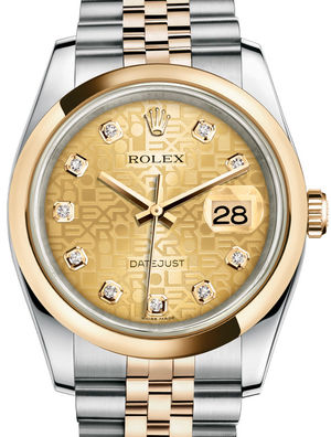 116203 Champagne Jubilee design diamonds Jubilee Rolex Datejust 36
