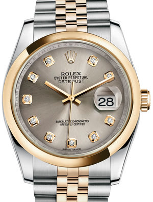 116203 Steel set with diamonds Jubilee Bracelet Rolex Datejust 36