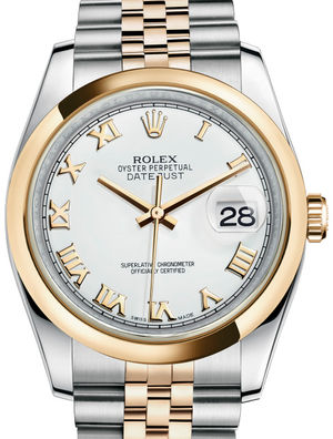 116203 White Roman Jubilee Bracelet Rolex Datejust 36