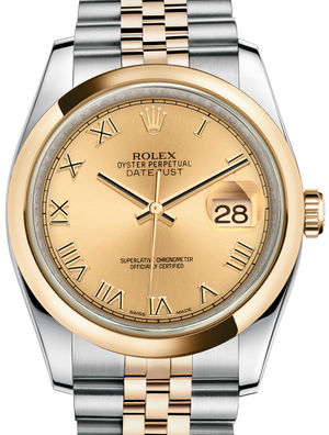 116203 Champagne Roman Jubilee Bracelet Rolex Datejust 36