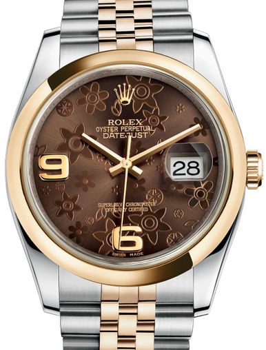 116203 Bronze floral motif Jubilee Bracelet Rolex Datejust 36