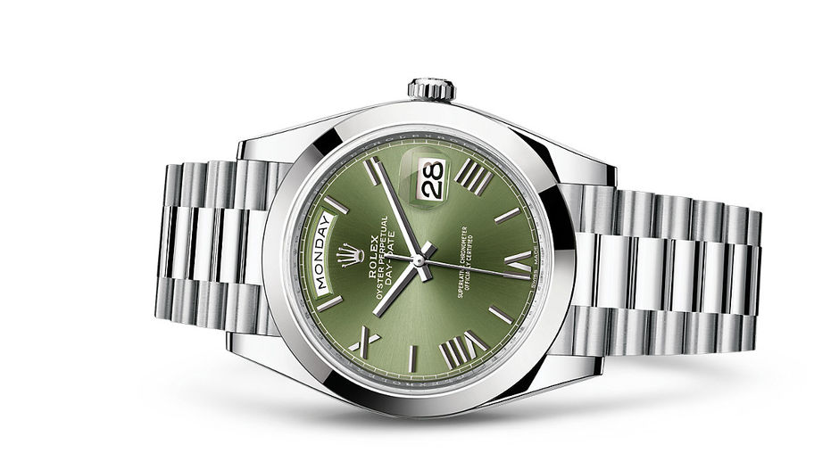 228206 Olive green Rolex Day-Date 40