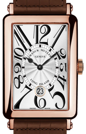 1200 SC DT Rose Gold Brown Leather Strap Franck Muller Long Island