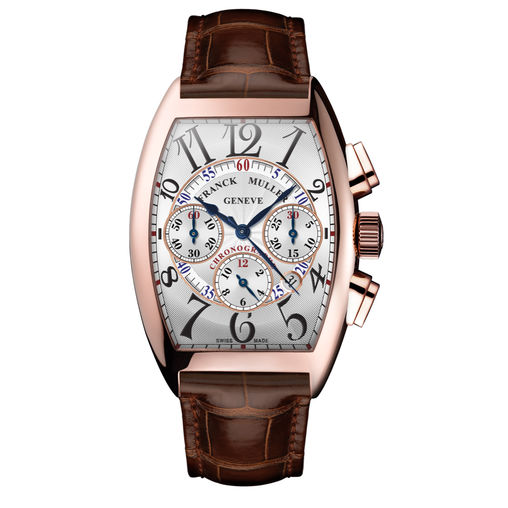8880 CC AT Rose Gold Brown Leather Strap Franck Muller Cintree Curvex Chronograph