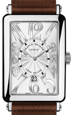 1200 SC DT REL White Gold Brown Leather Strap Franck Muller Long Island
