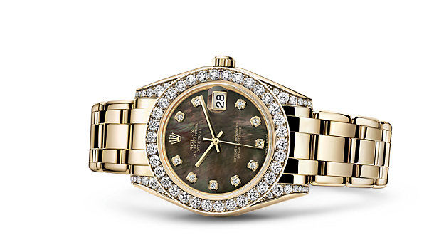 81158 Black mother-of-pearl set with diamonds Rolex Pearlmaster