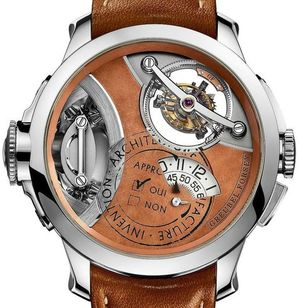 Art Piece 2 White Gold Brown Dial Greubel Forsey Double Tourbillon 30°