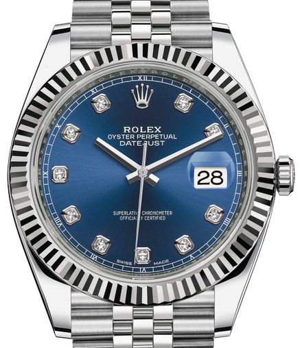 126334 Blue set with diamonds Rolex Datejust 41