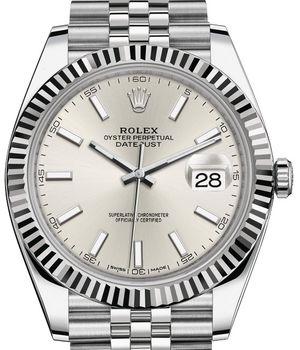 126334 Silver Index Rolex Datejust 41