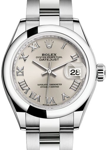 279160 Silver Rolex Lady-Datejust 28