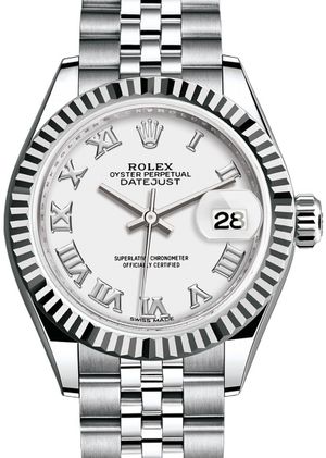 279174 White Rolex Lady-Datejust 28