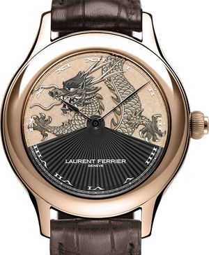 red gold case miniature painting dial Laurent Ferrier Galet Secret